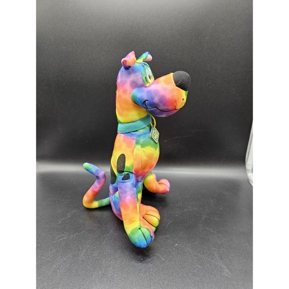 Scooby-Doo Rainbow Multicolored Tie-Dye 12" Plush - Picture 3 of 11